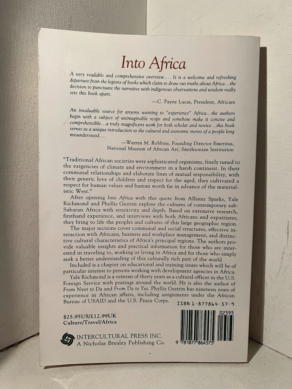 Into Africa: Intercultural Insights by Yale Richmond and Phyllis Gestrin