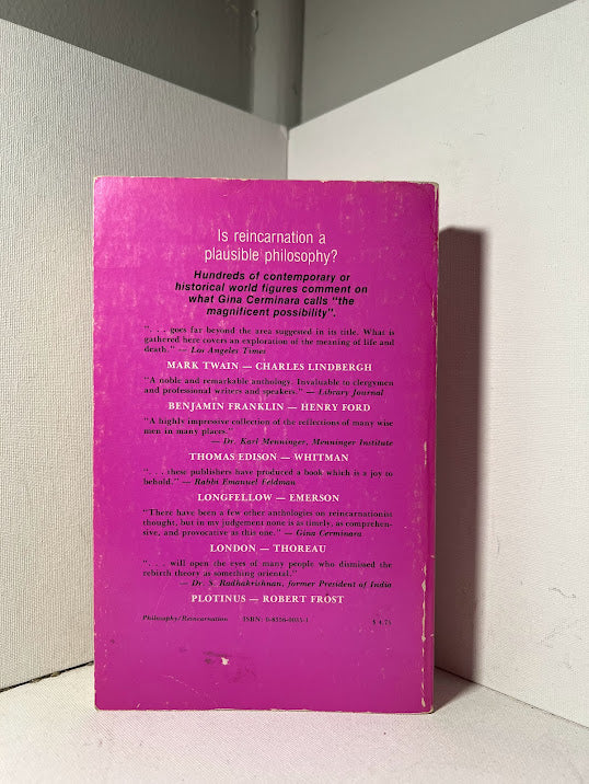 Reincarnation: An East-West Anthology