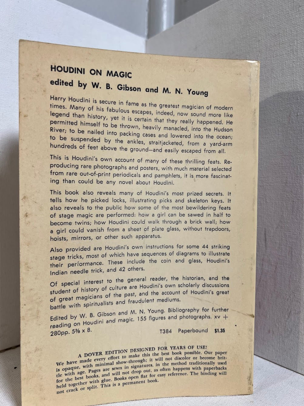 Houdini on Magic edited by Walter B. Gibson & Morris Young