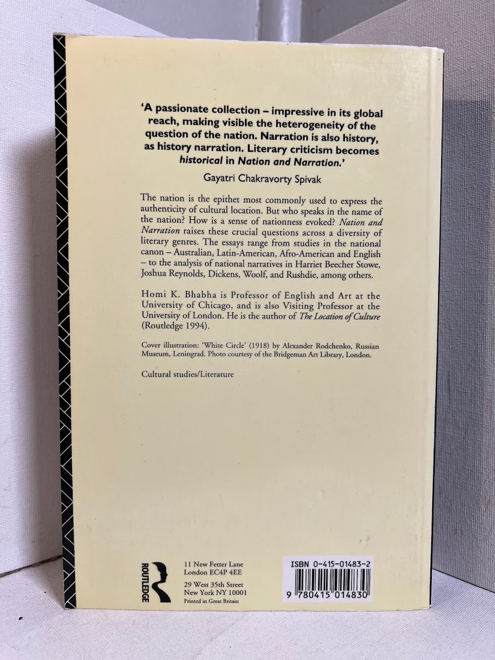 Nation and Narration edited by Homi K. Bhaba