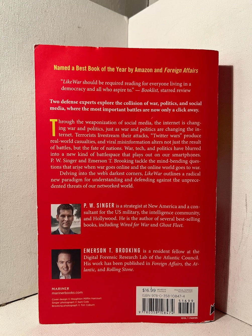 Like War: The Weaponization of Social Media by P.W. Singer and Emerson T. Brooking