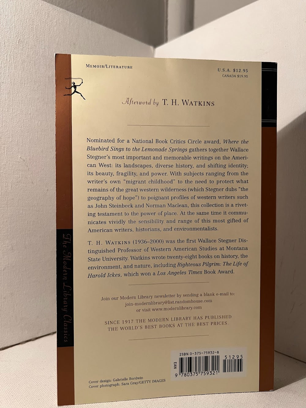 Where the Bluebird Sings to the Lemonade Springs by Wallace Stegner