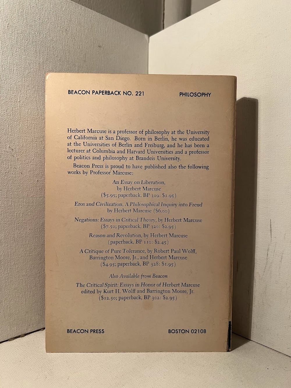 One-Dimensional Man by Herbert Marcuse