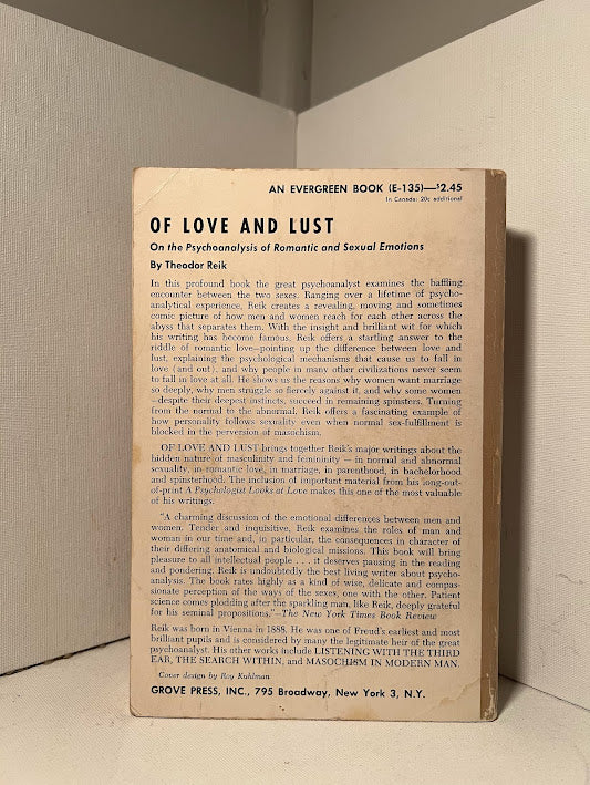 Of Love and Lust by Theodor Reik