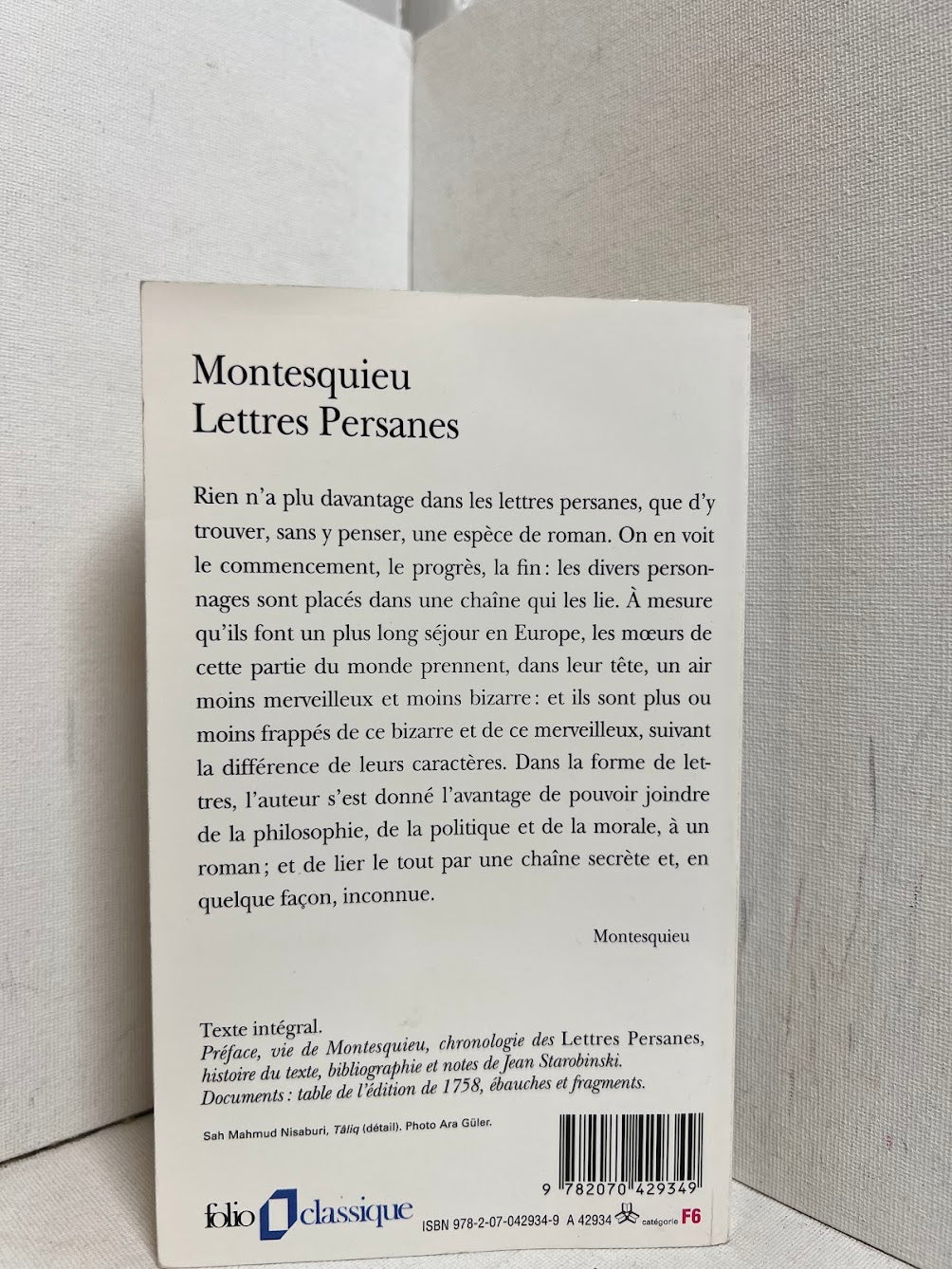 Lettres Persanes by Montesquieu