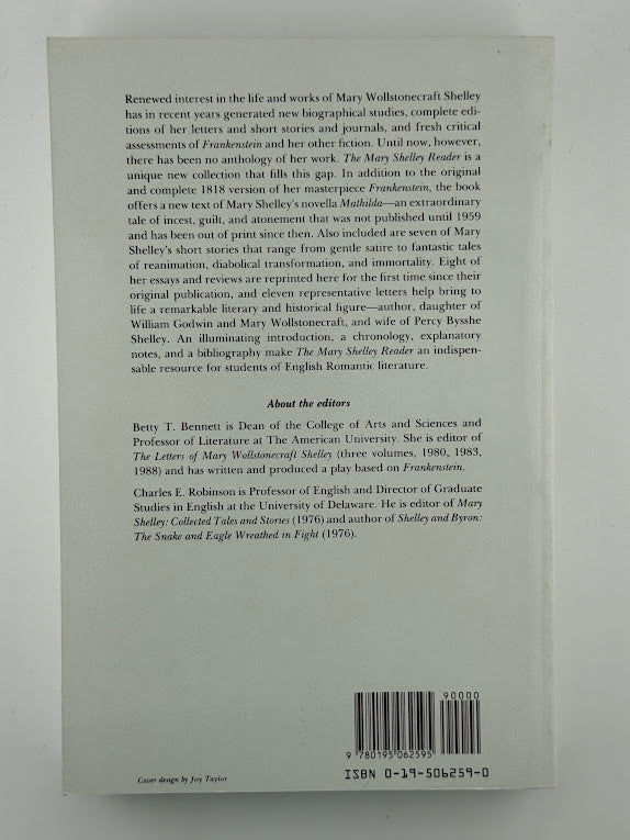 The Mary Shelley Reader