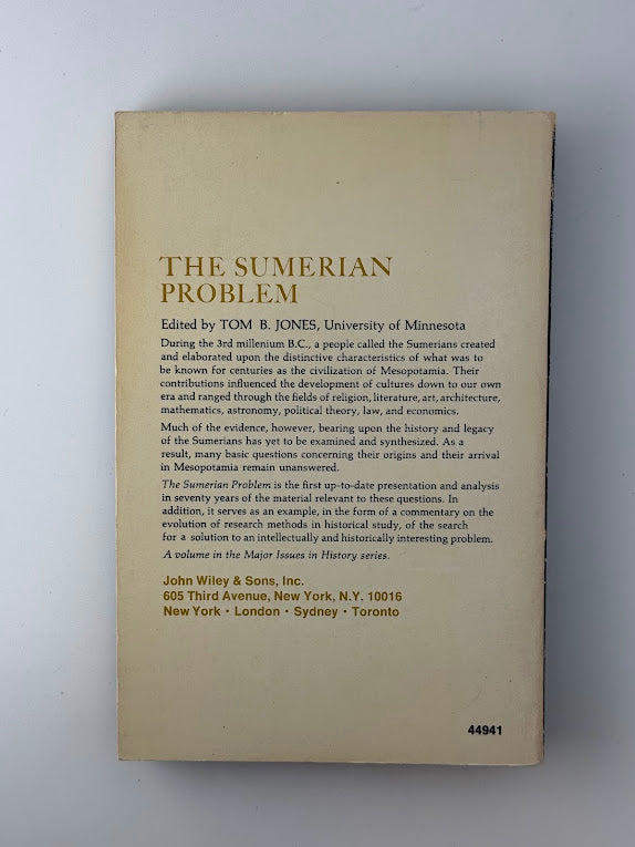 The Sumerian Problem edited by Tom B. Jones