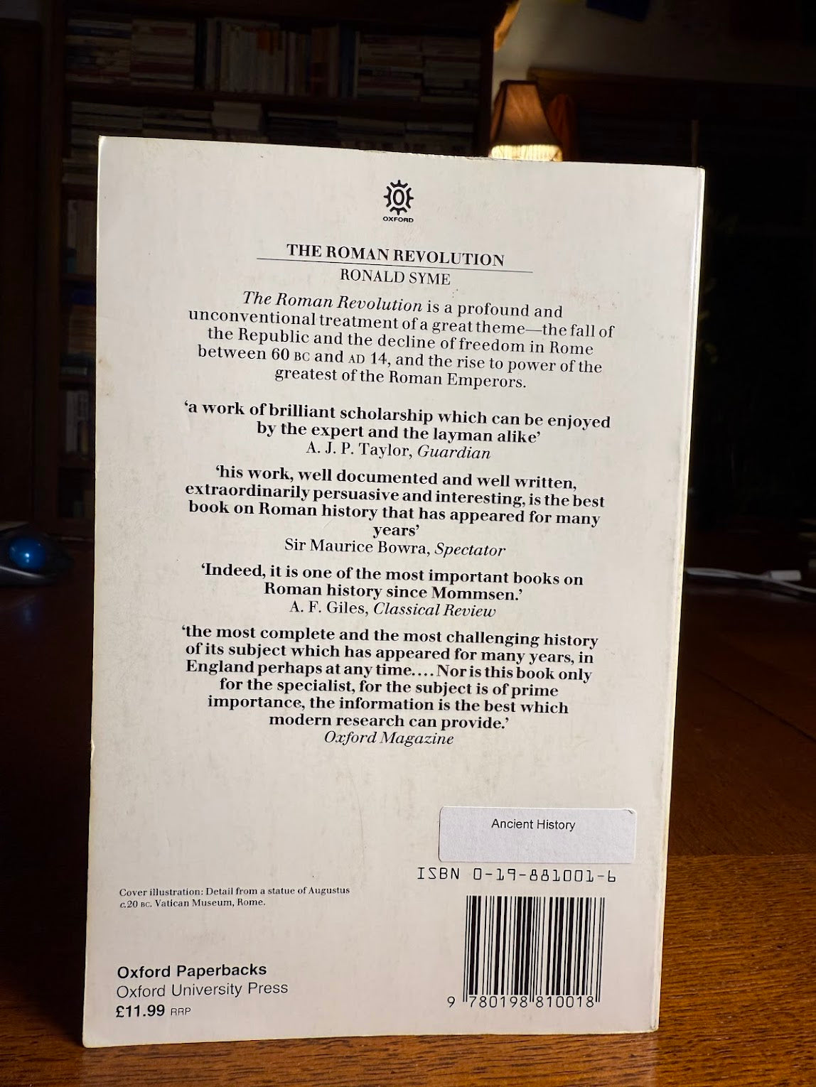 The Roman Revolution by Ronald Syme