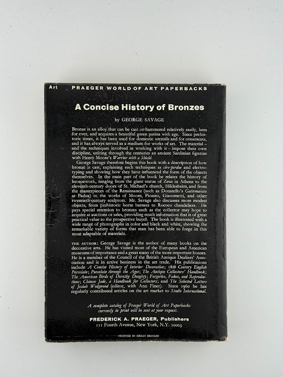 A Concise History of Bronzes by George Savage