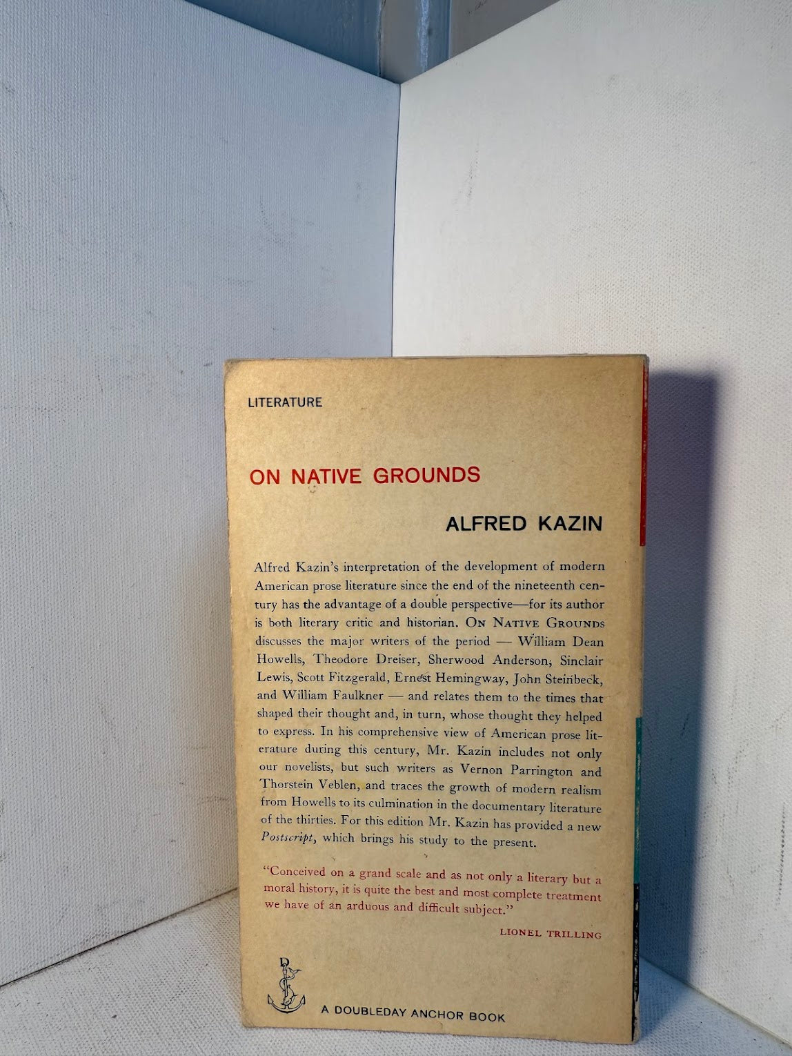 On Native Grounds by Alfred Kazin