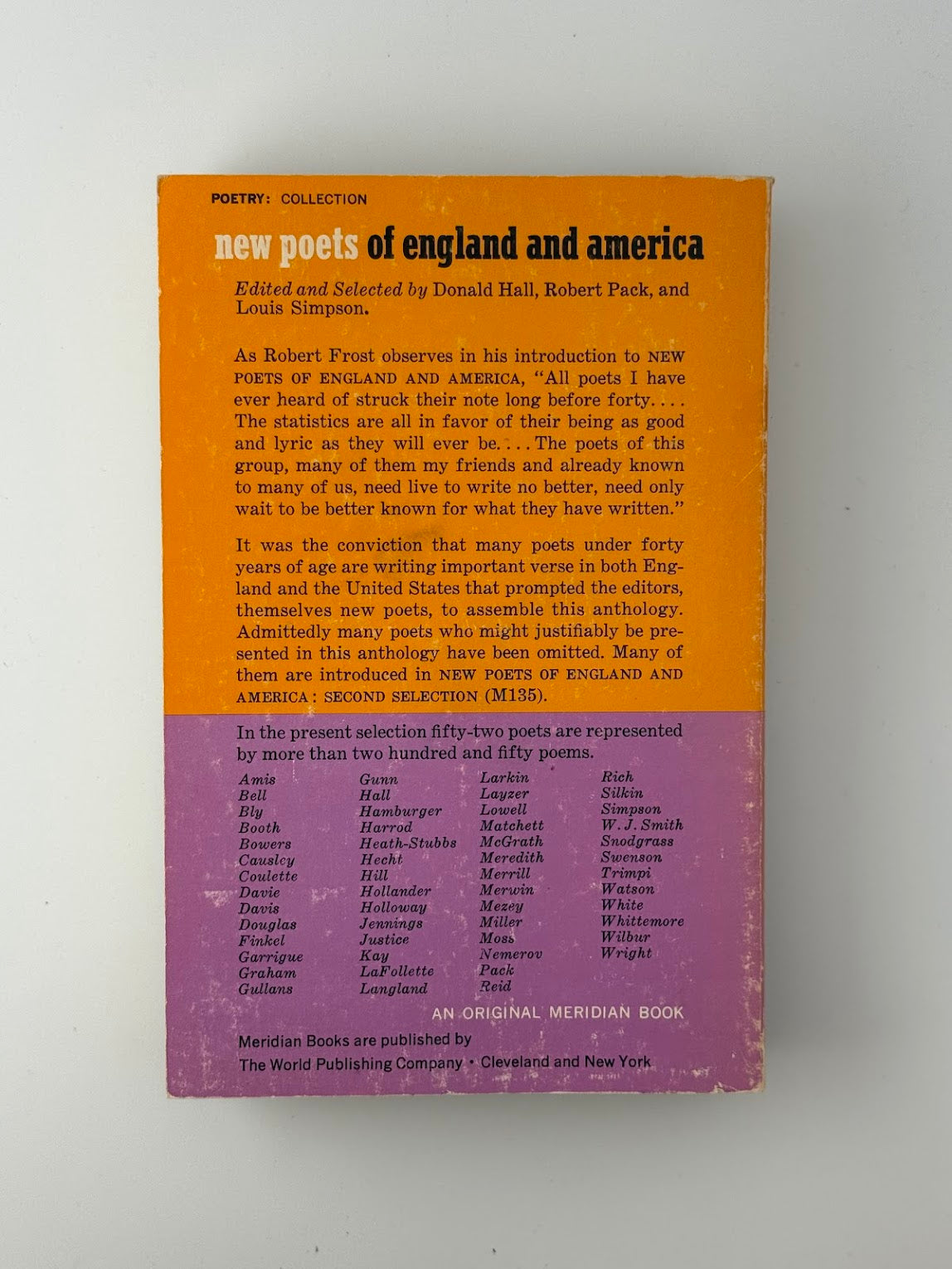 New Poets of England and America - an Anthology