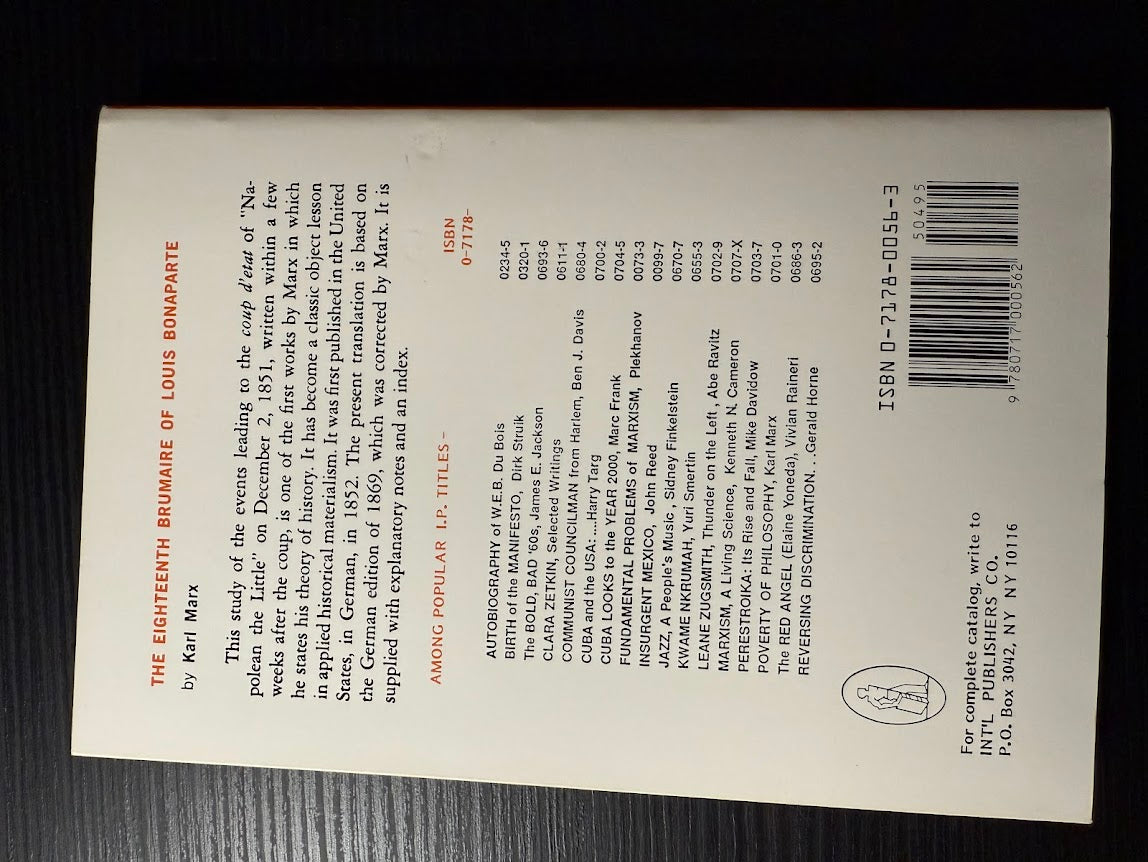 The 18th Brumaire of Louis Bonaparte by Karl Marx