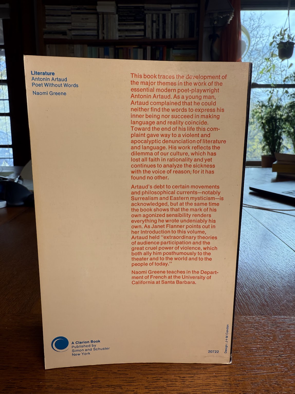 Antonin Artaud: Poet Without Words by Naomi Greene