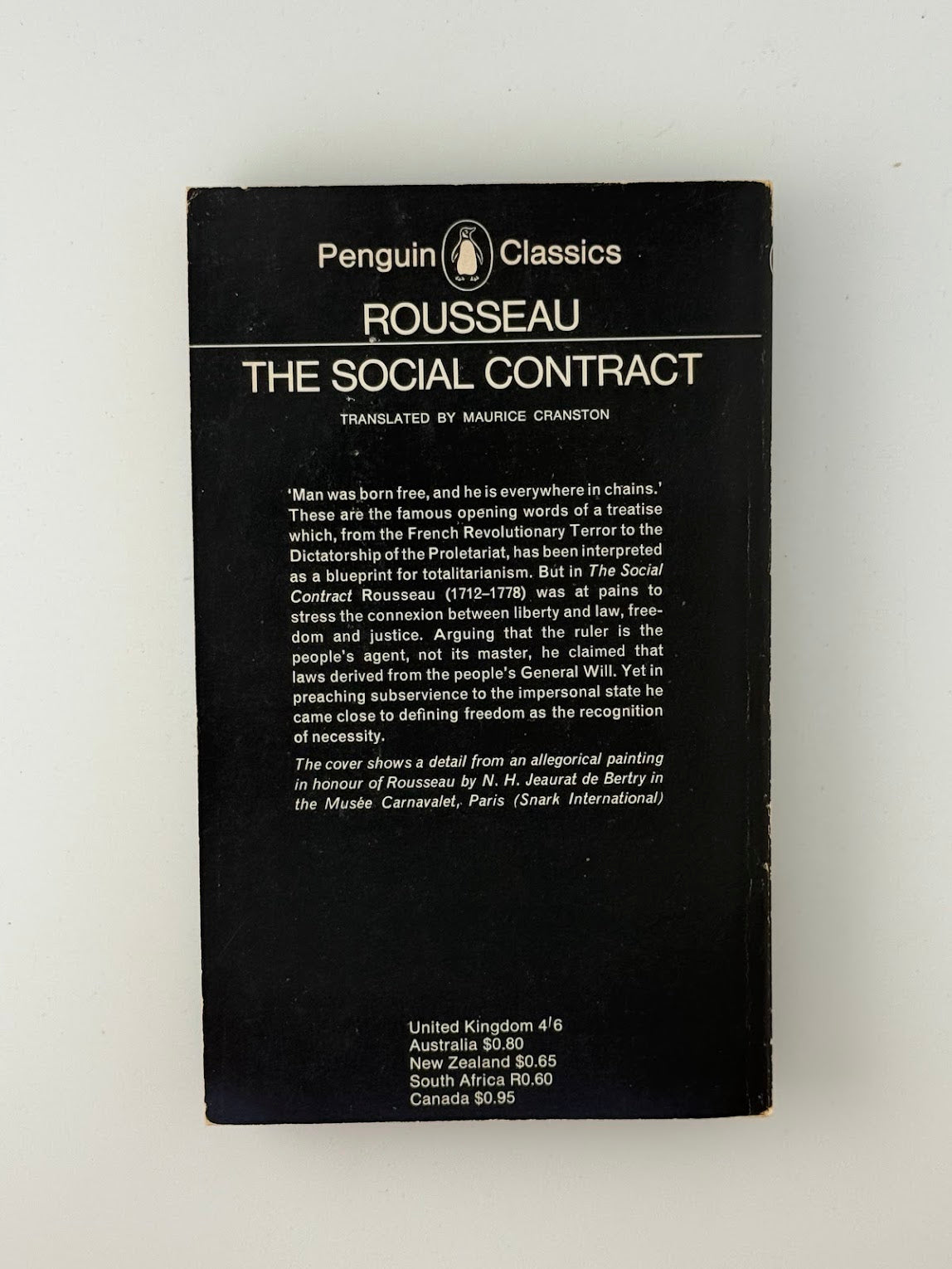 The Social Contract by Jean Jacques Rousseau