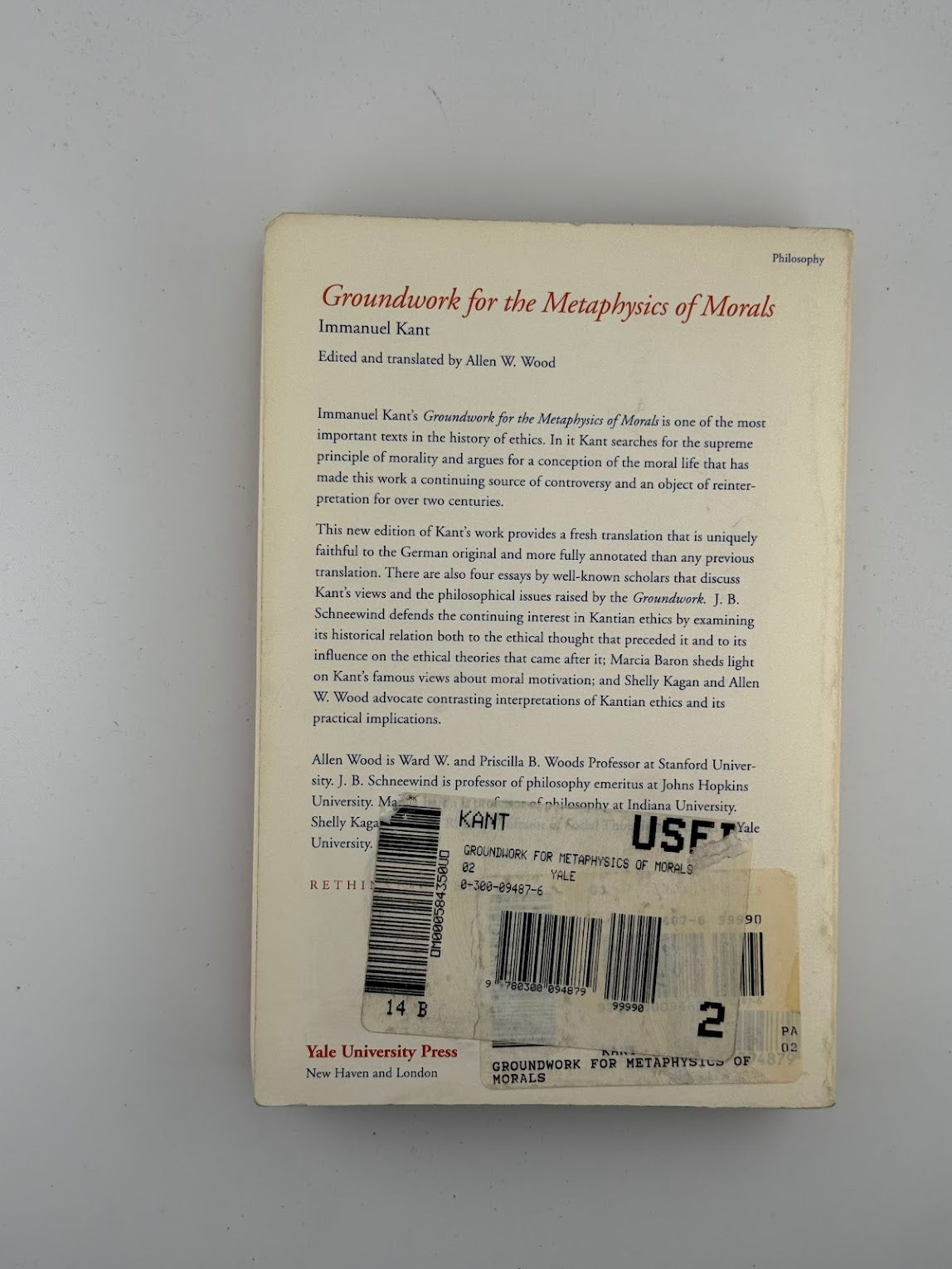 Groundwork for the Metaphysics of Morals by Immanuel Kant