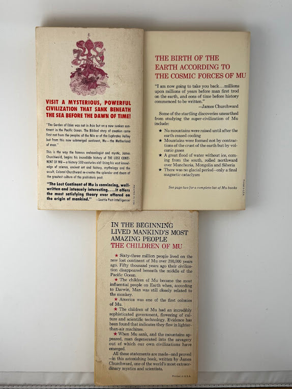 Three Mu books by James Churchward