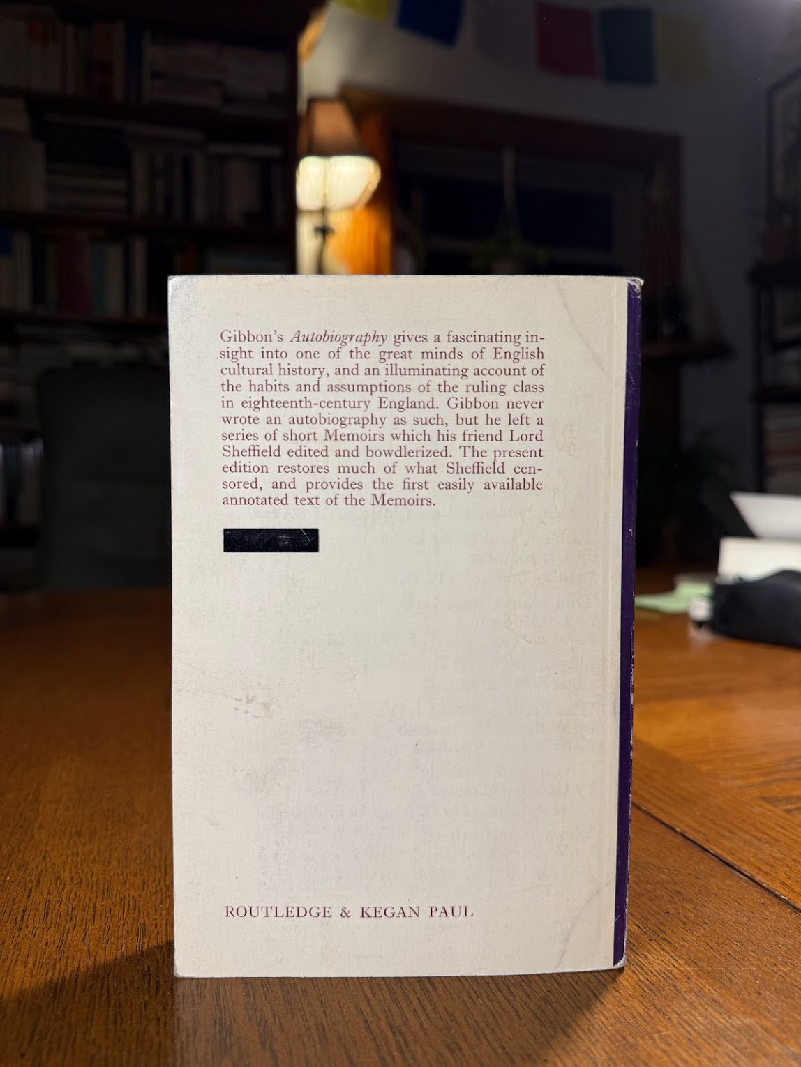 Gibbon's Autobiography edited by M.M. Reese