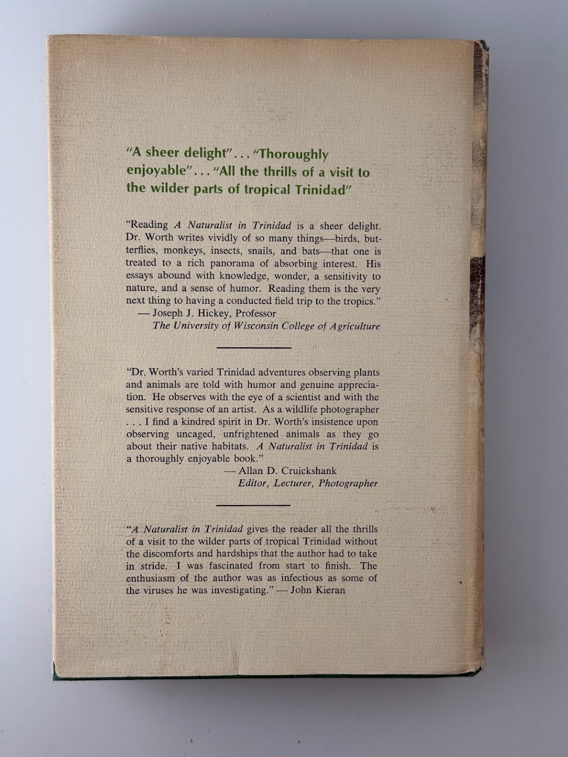 A Naturalist in Trinidad by C. Brooke Worth