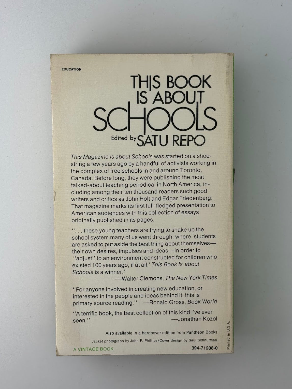 This Book Is About Schools edited by Satu Repo
