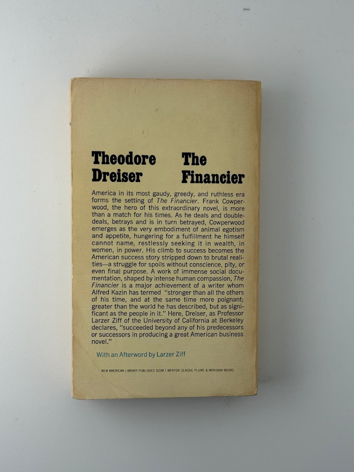 The Financier by Theodore Dreiser