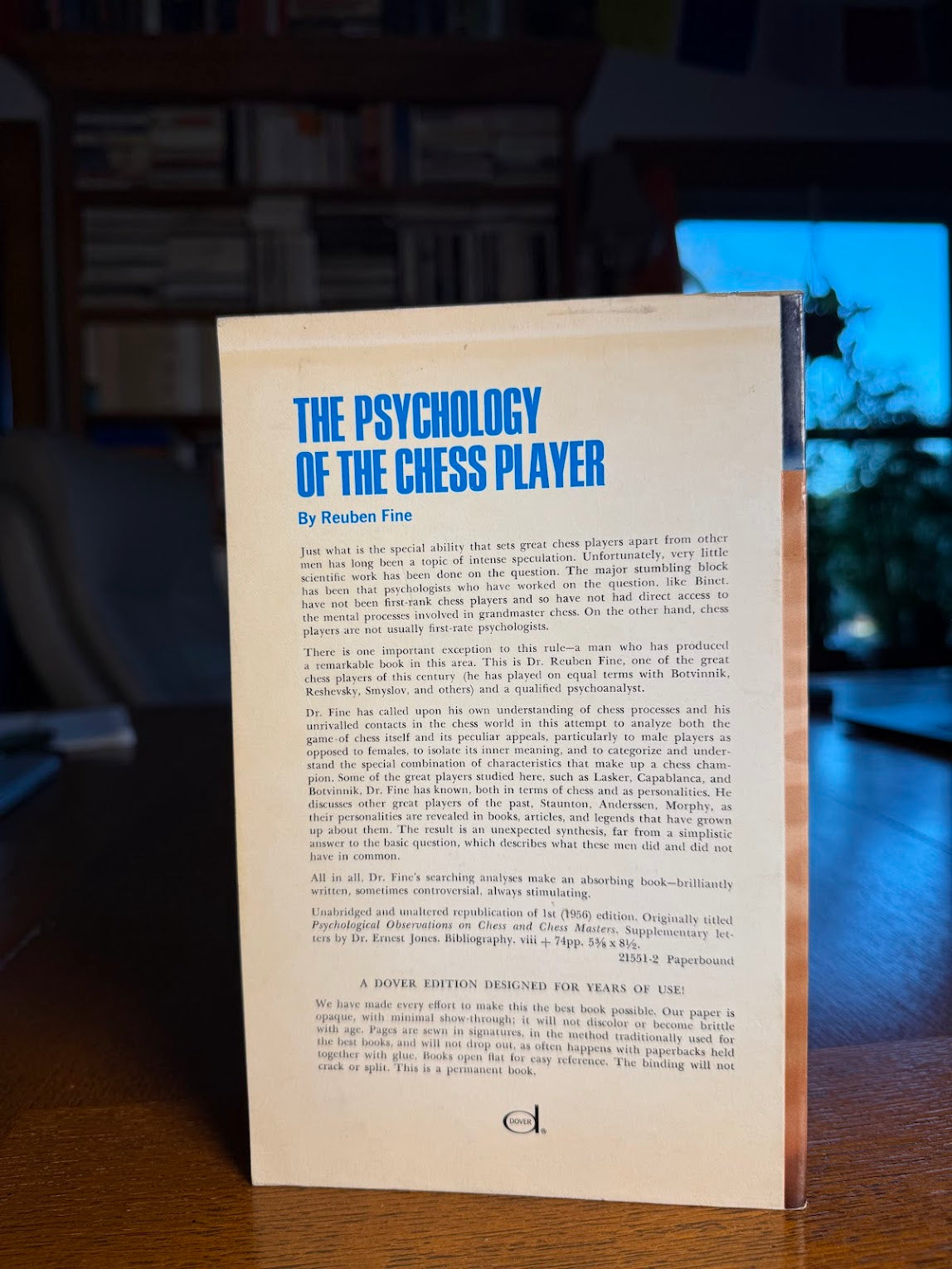 The Psychology of the Chess Player by Reuben Fine