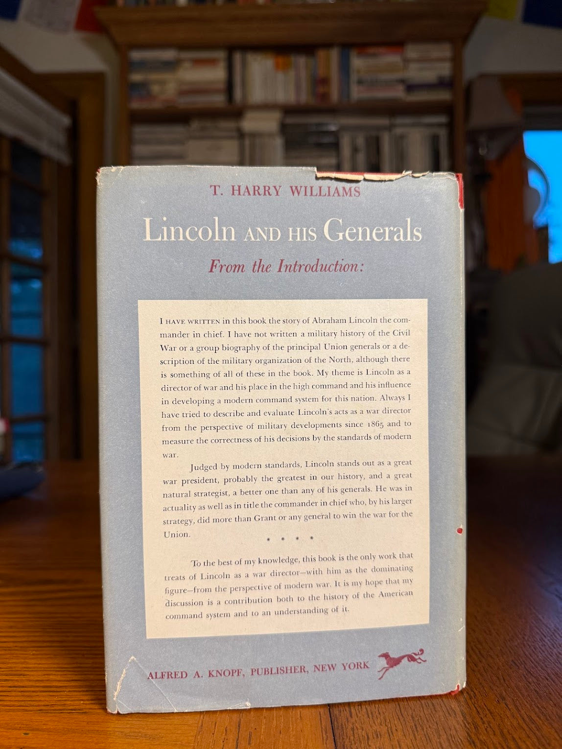 Lincoln and His Generals by T. Harry Williams