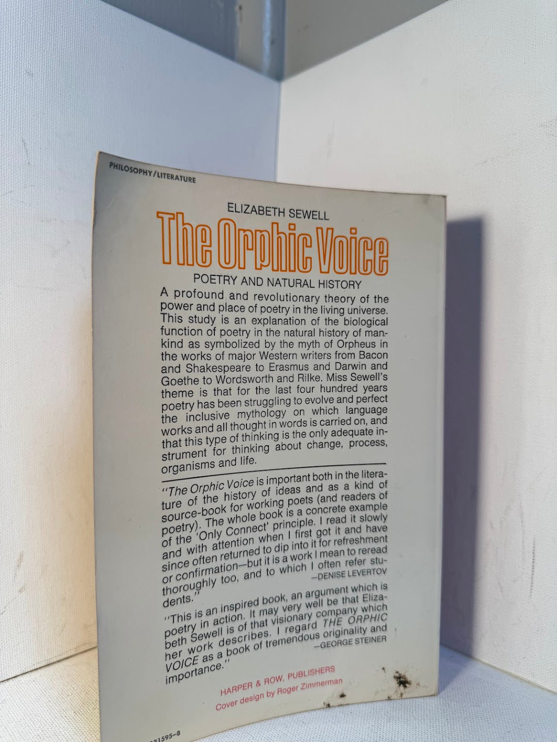 The Orphic Voice - Poetry and Natural History by Elizabeth Sewell