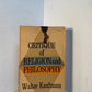 Critique of Religion and Philosophy by Walter Kaufmann