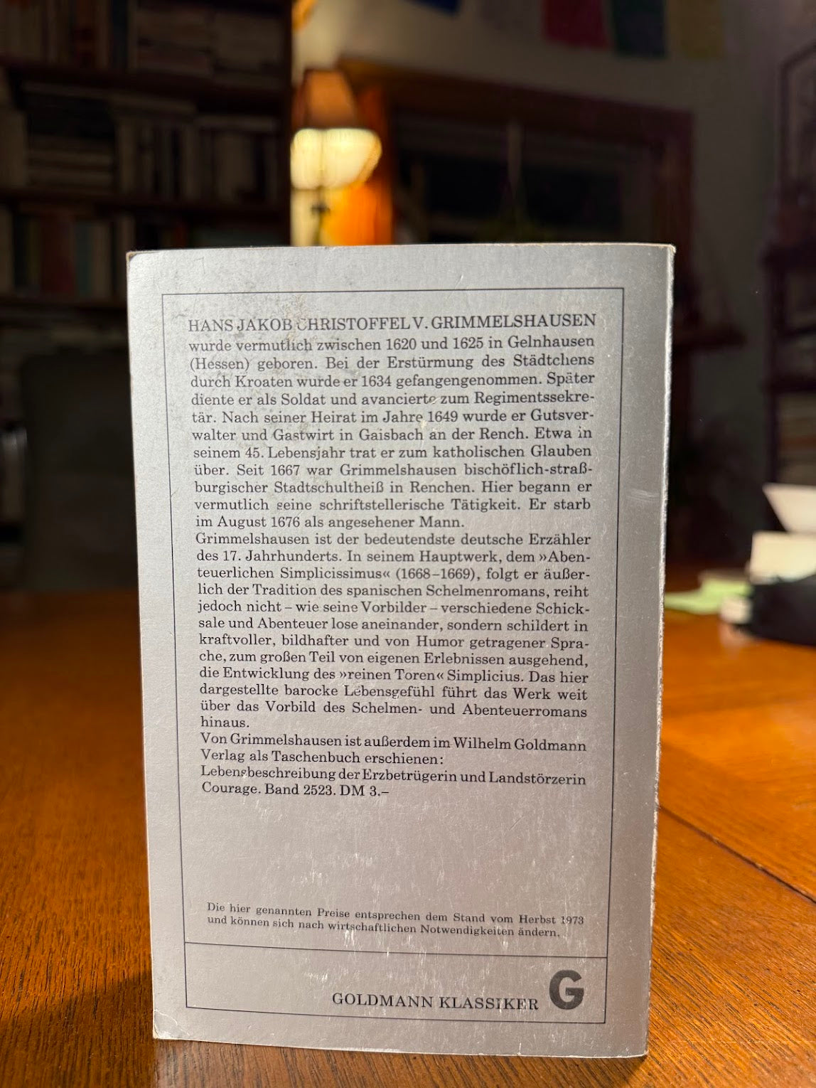 (German) Simplicissimus by Grimmelshausen