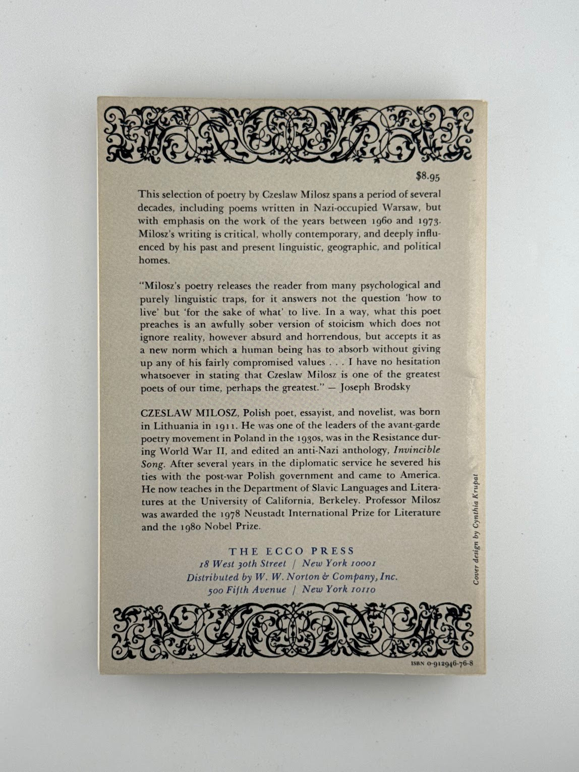 Selected Poems by Czeslaw Milosz