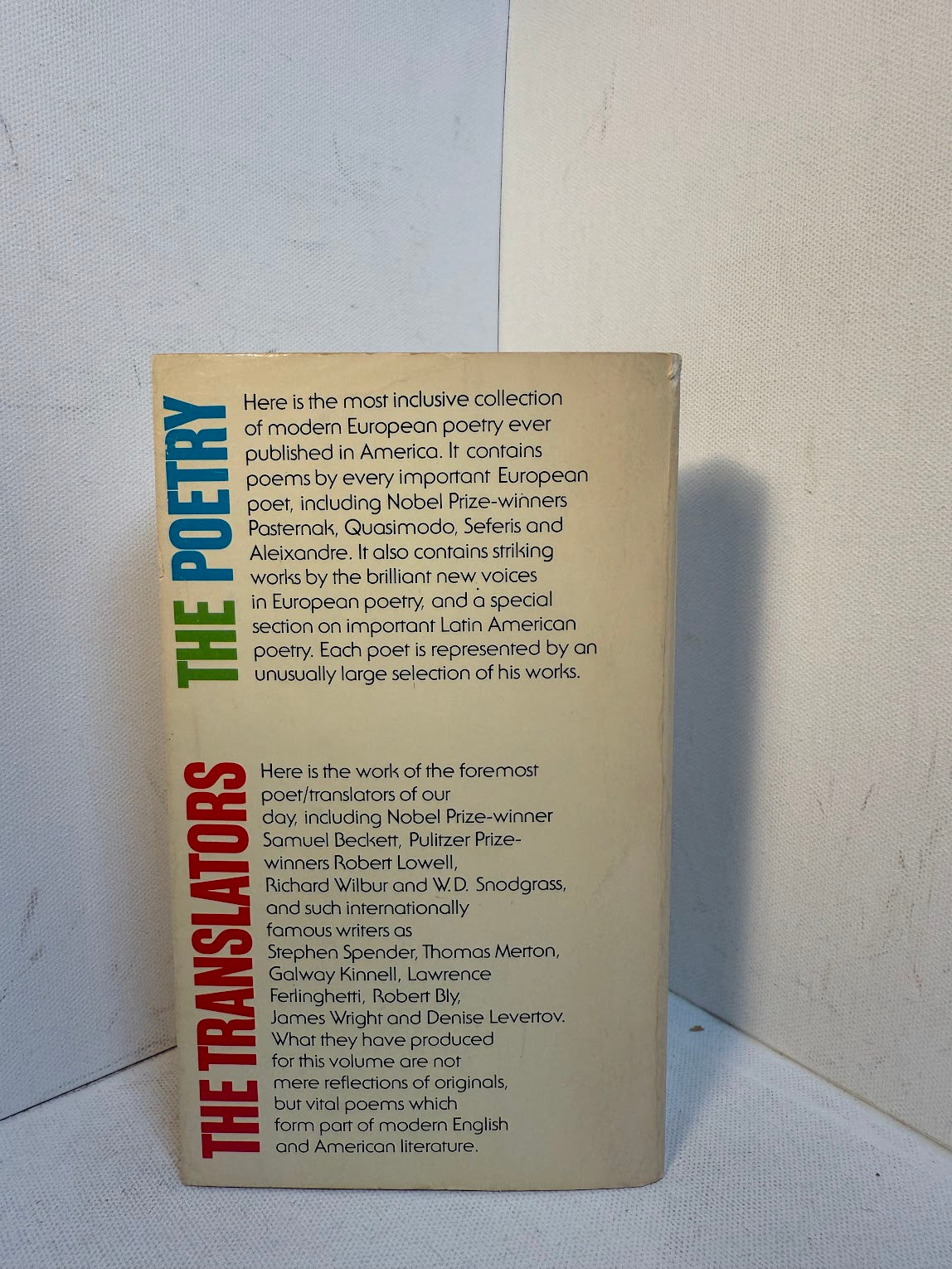 Modern European Poetry edited by Willis Barnstone