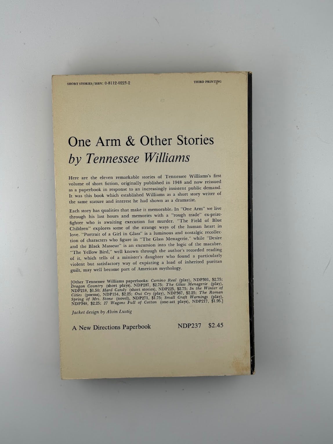 One Arm & Other Stories by Tennessee Williams