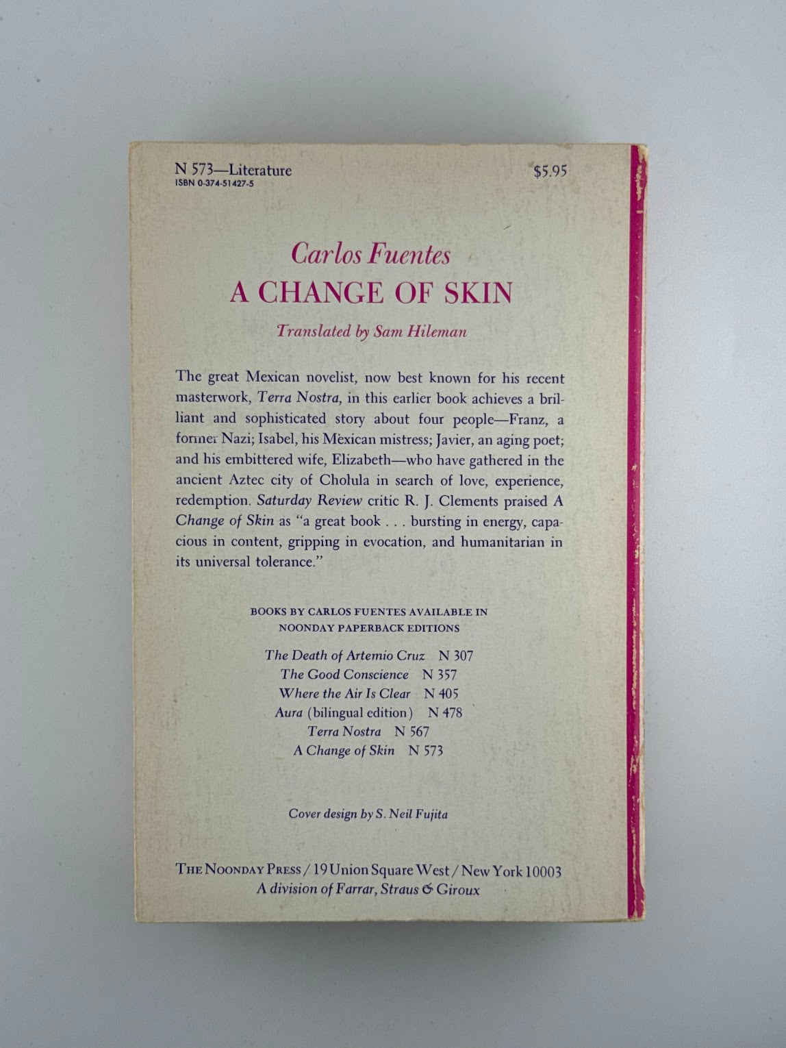 A Change of Skin by Carlos Fuentes