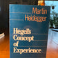 Hegel's Concept of Experience by Martin Heidegger