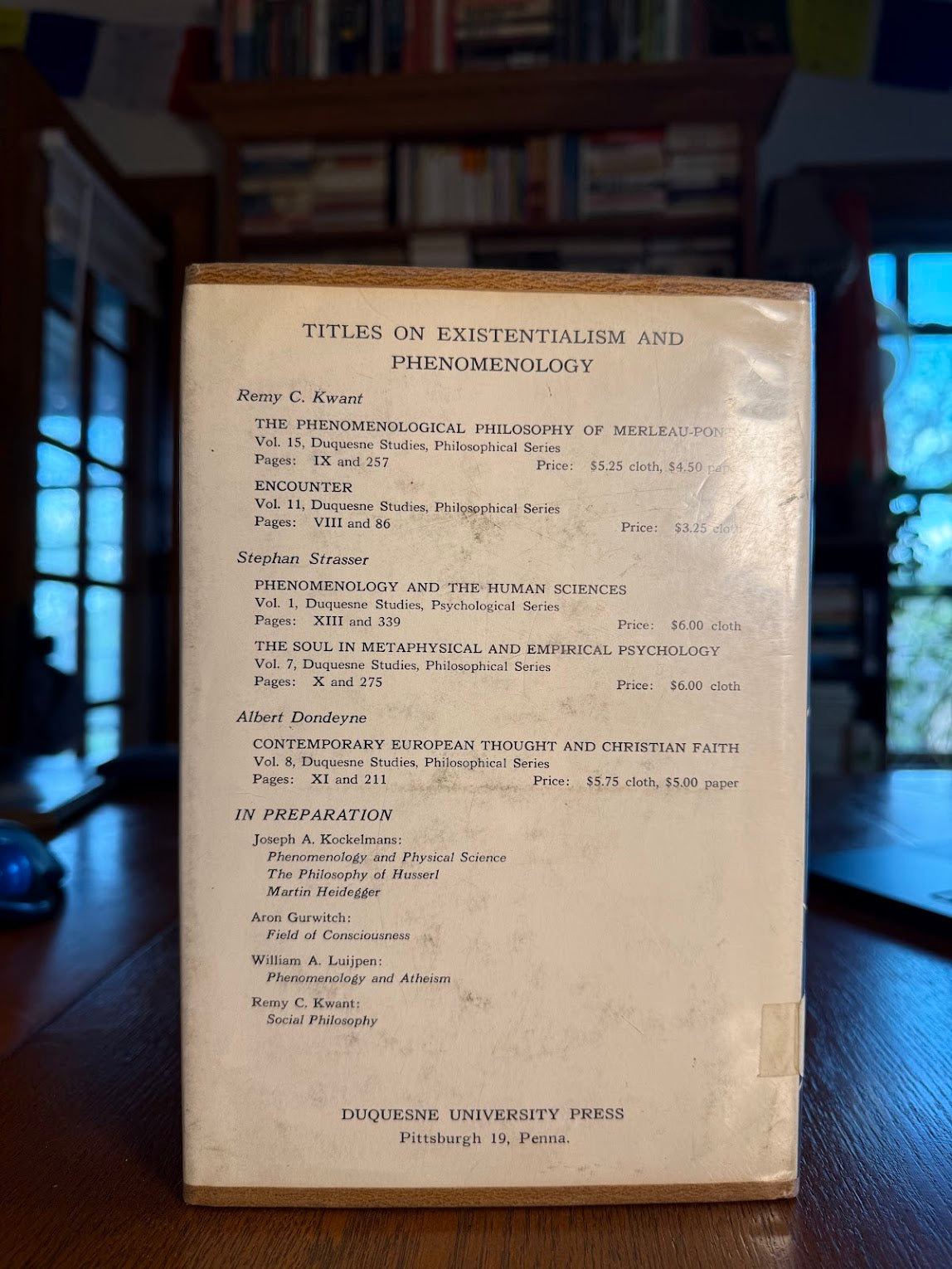 Existential Phenomenology by William A. Luijpen