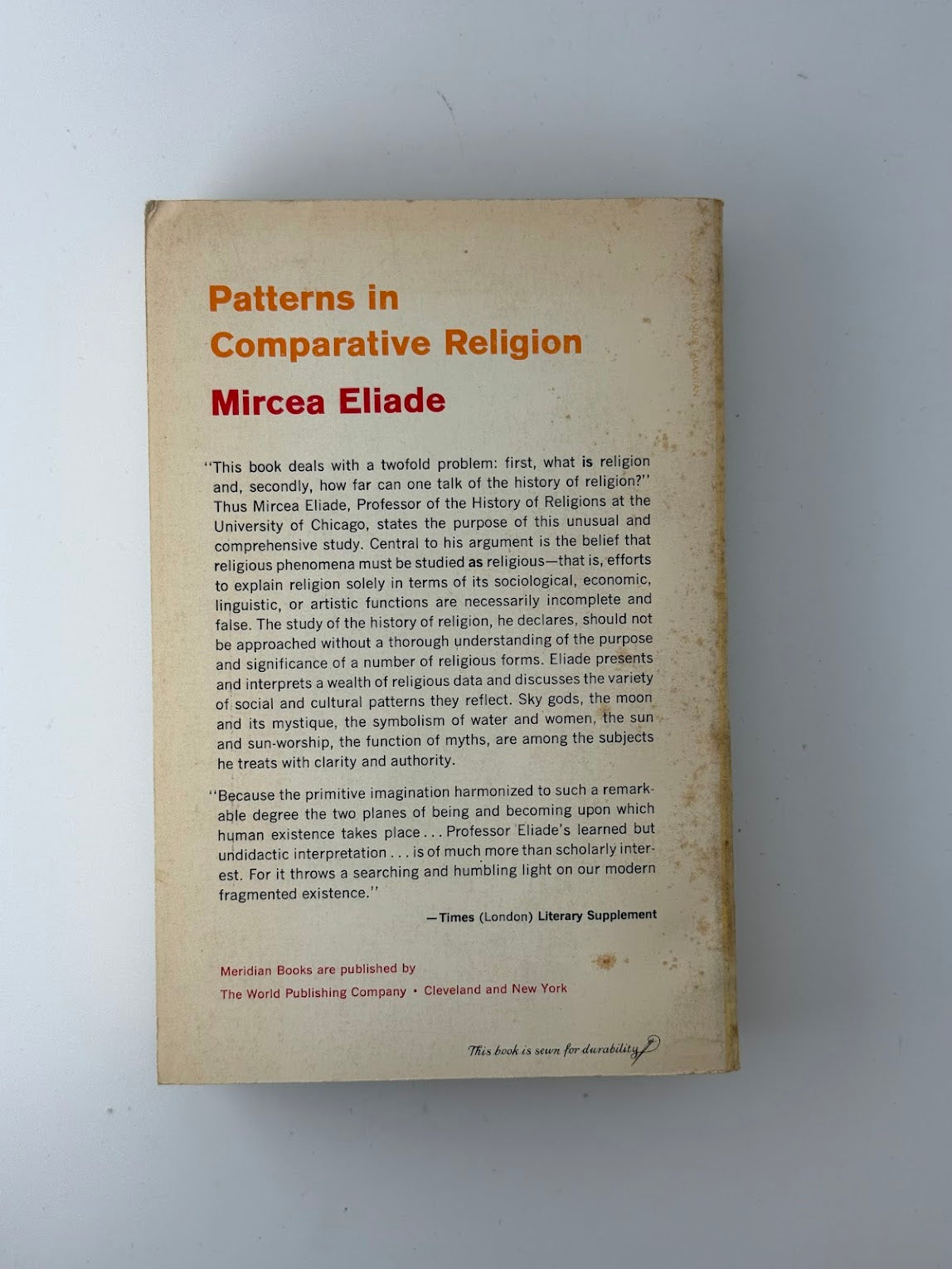 Patterns in Comparative Religion by Mircea Eliade