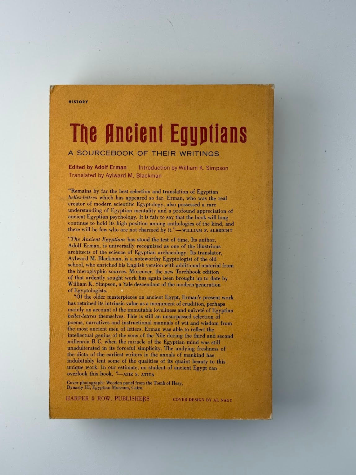 The Ancient Egyptians edited by Adolf Erman