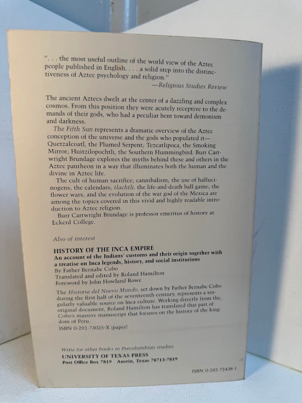 The Fifth Sun - Aztec Gods, Aztec World by Burr Cartwright Brundage