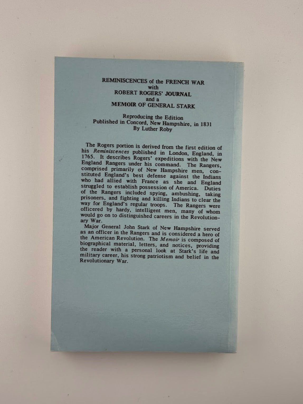 Reminiscences of the French War - Robert Rogers' Journal