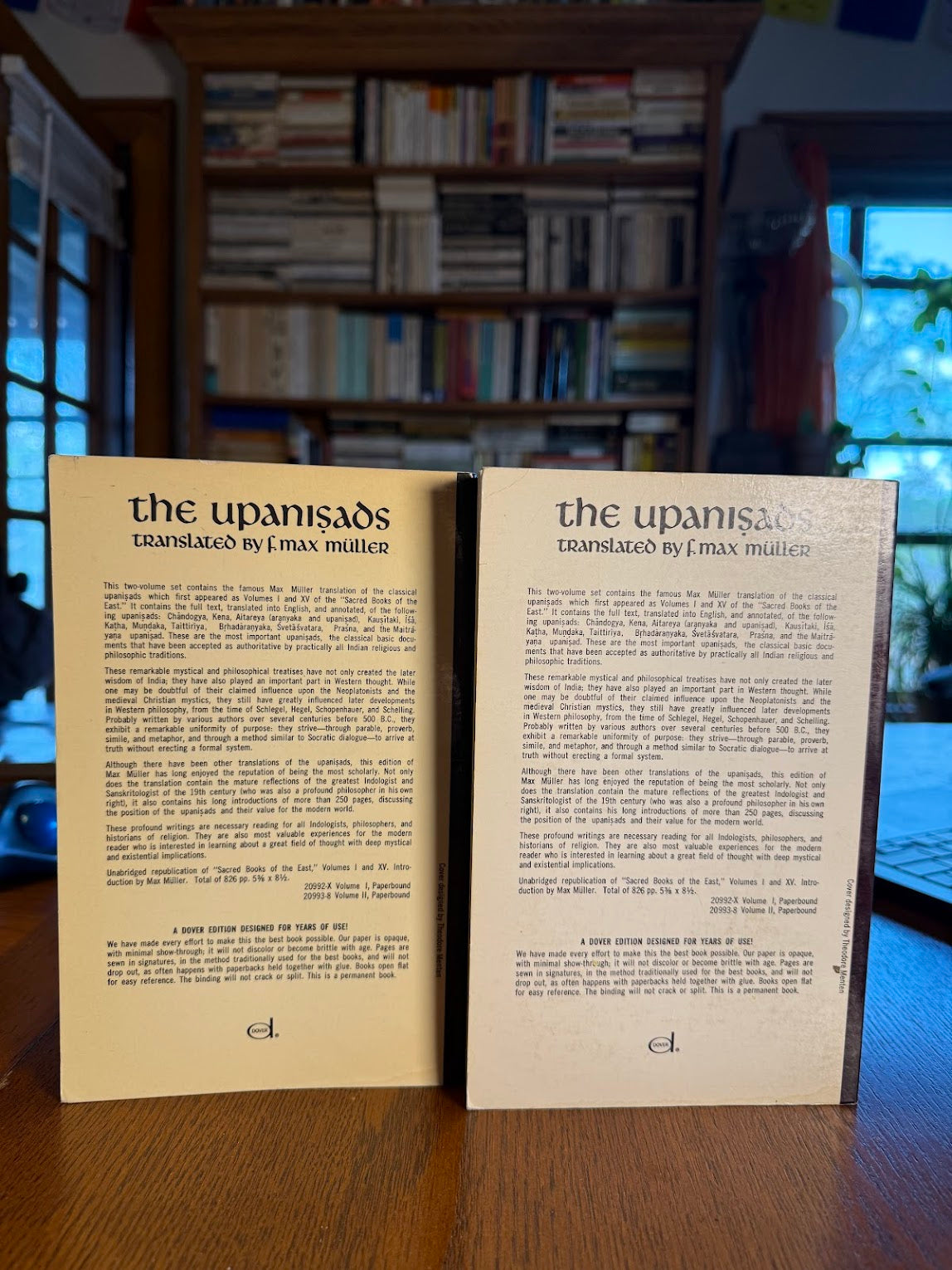 The Upanishads translated by F. Max Muller 2 vol