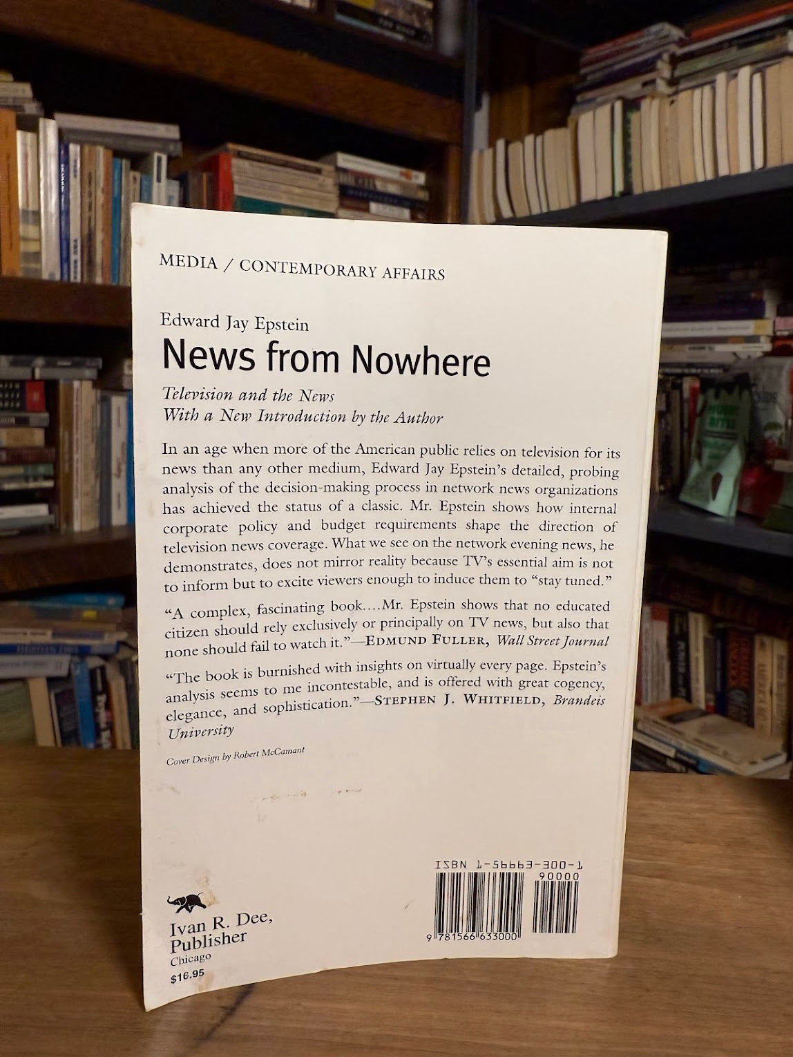 New from Nowhere - Television and the News by Edward Jay Epstein