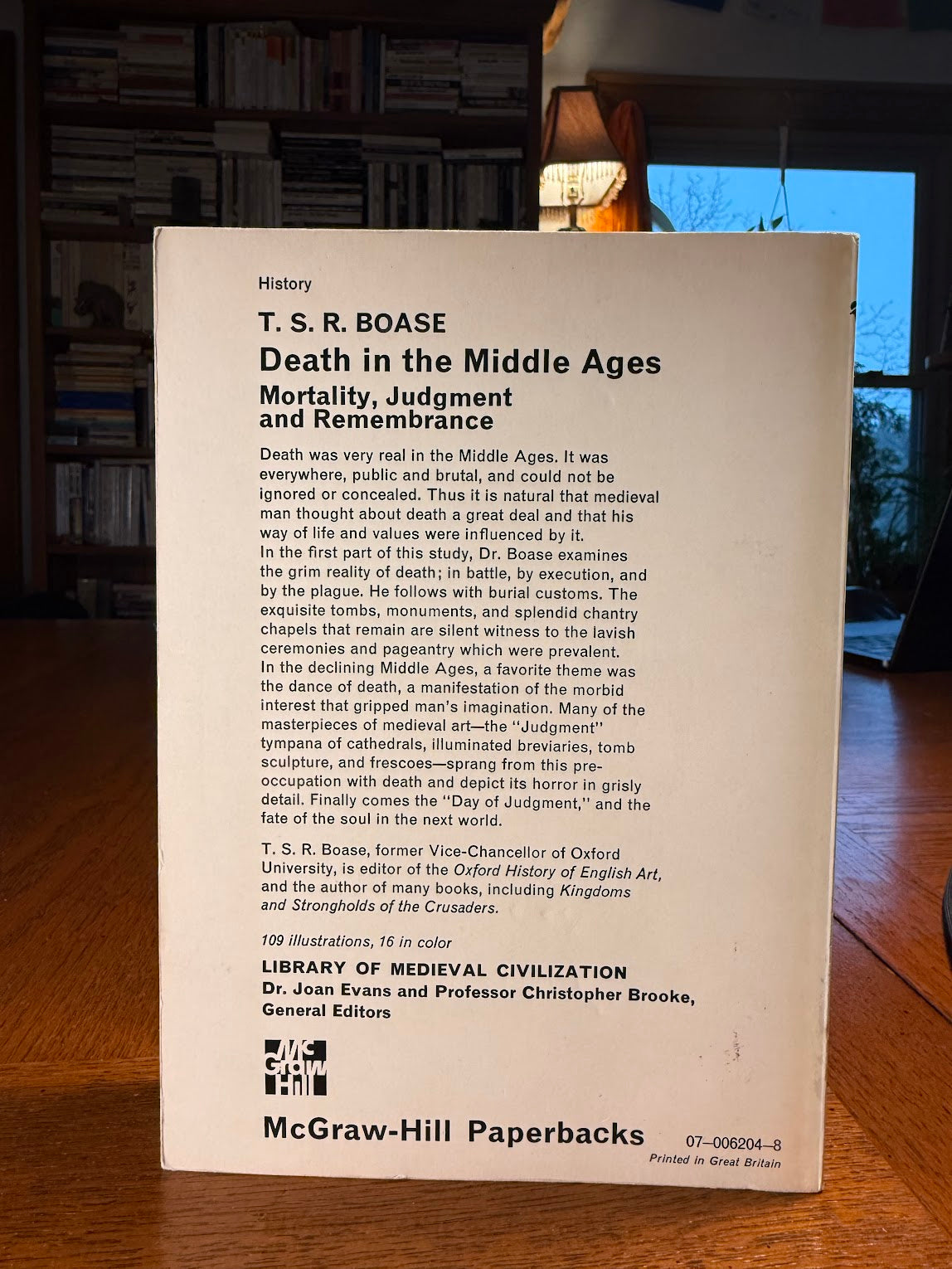 Death in the Middle Ages by T.S.R. Boase