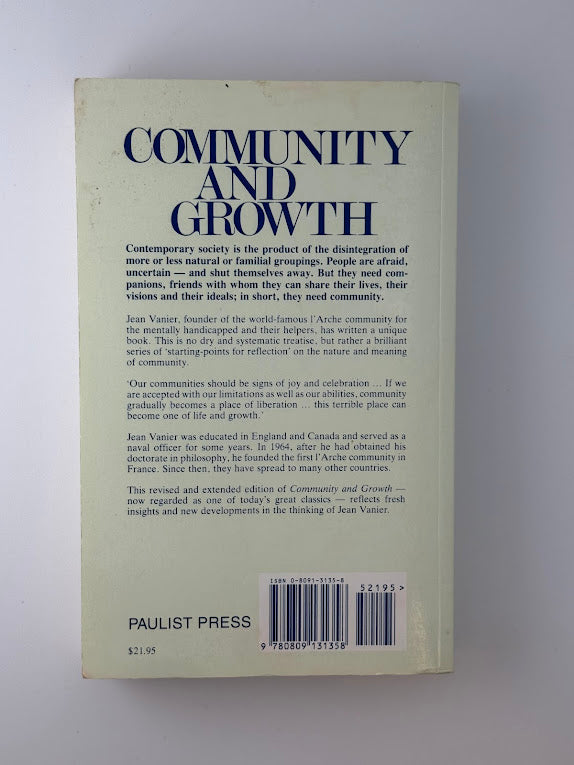 Community and Growth by Jean Vanier