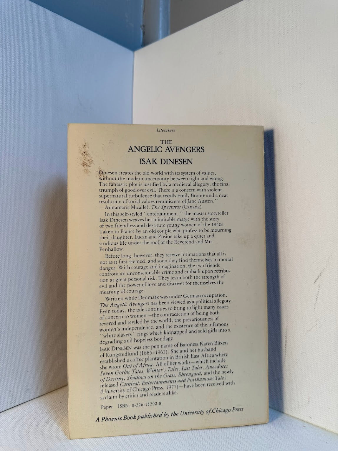 The Angelic Avengers by Isak Dinesen