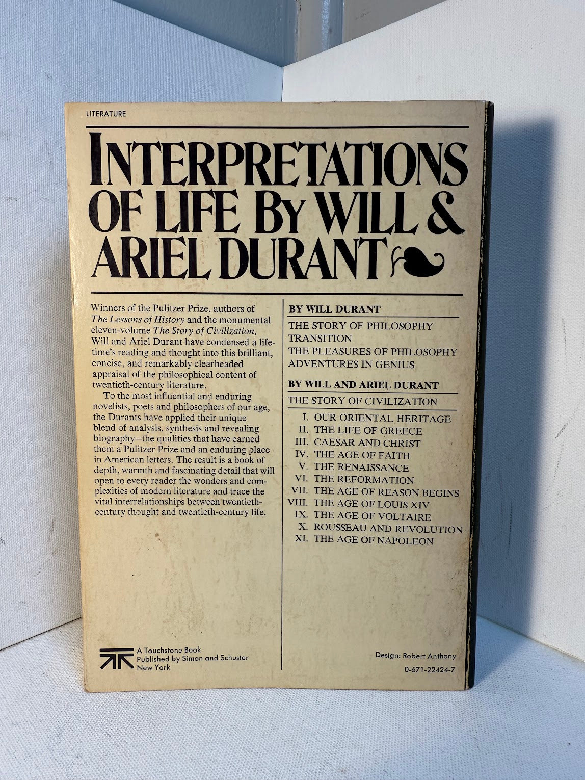 Interpretations of Life by Will & Ariel Durant