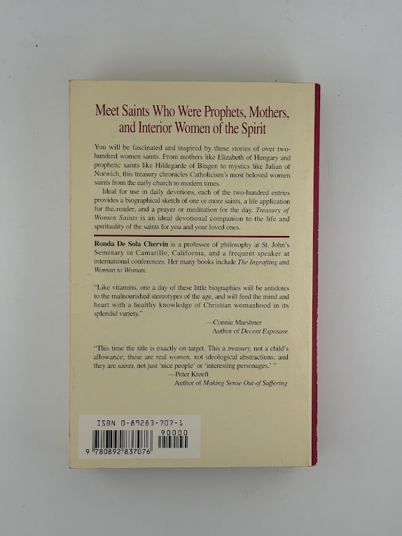 Treasury of Women Saints by Ronda De Sola Chervin