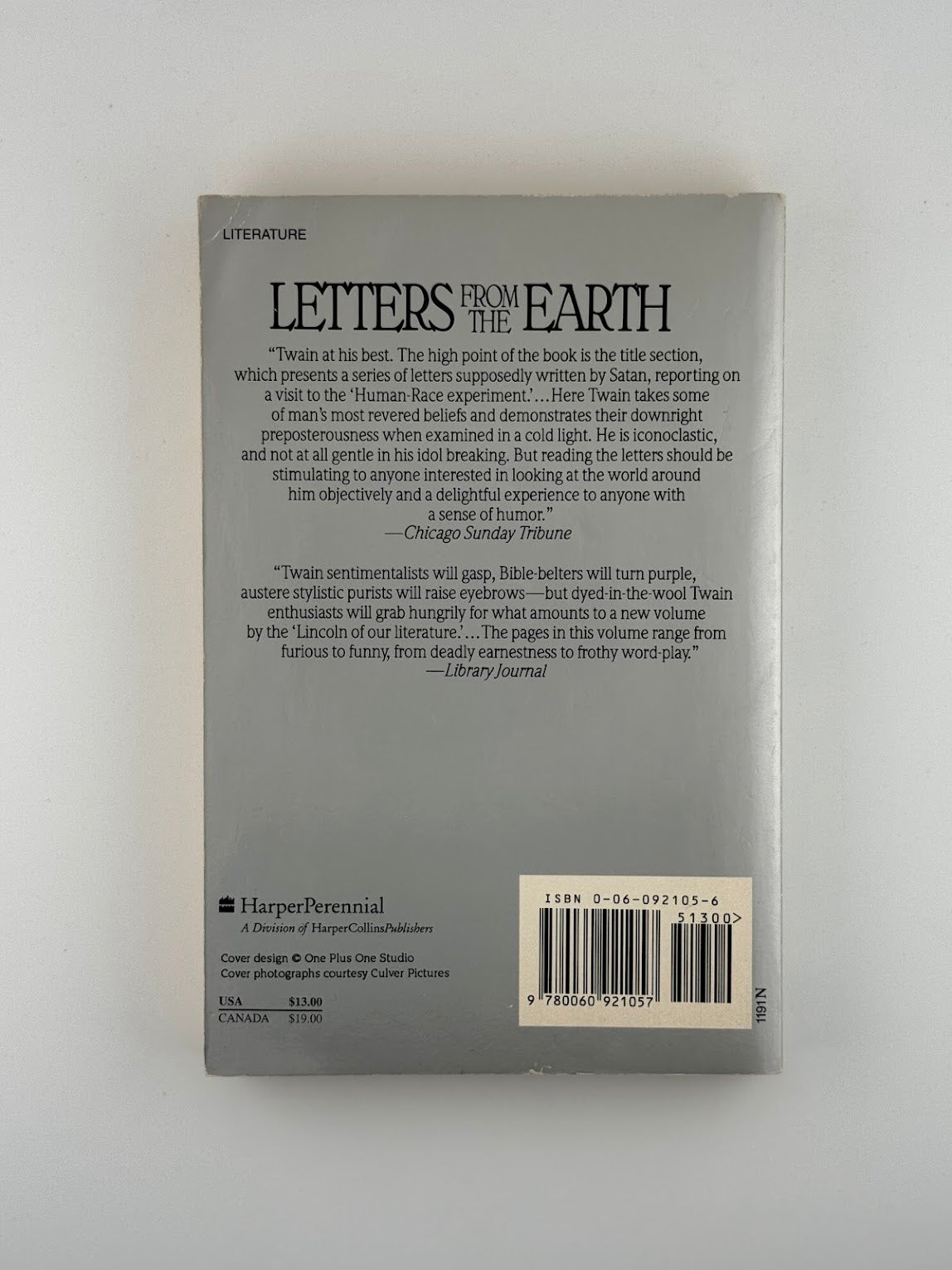 Letters From the Earth by Mark Twain