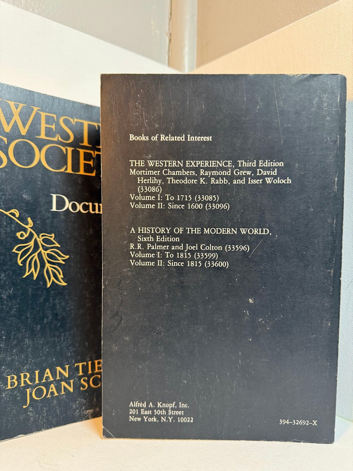 Western Societies - A Documentary History (2vol.) edited by Brian Tierney and Joan Scott