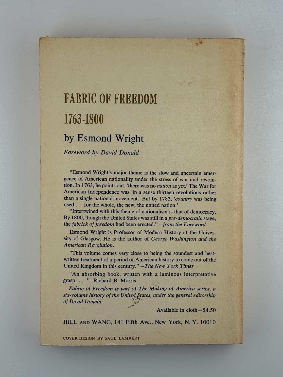 Fabric of Freedom by Esmond Wright