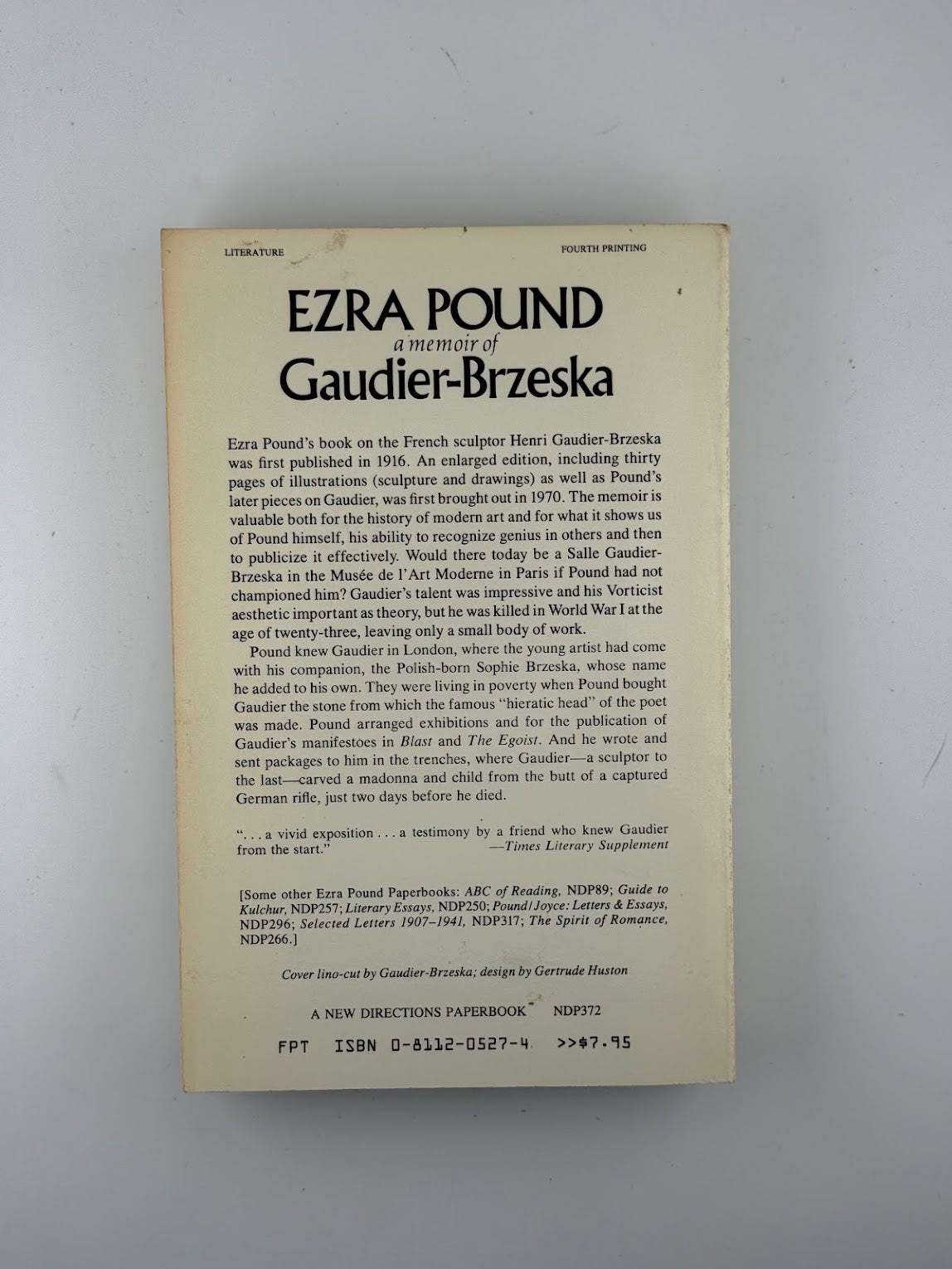 Ezra Pound by Gaudier-Brzeska